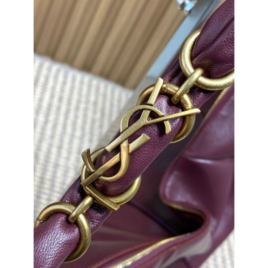 Replica Borse Alta Qualità a tracolla hobo Amalia YSL Saint Laurent Borgogna Imitazioni Replica Borse Alta Qualità a tracolla hobo Amalia YSL Saint Laurent Borgogna