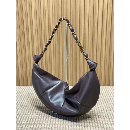 Replica Borsa a tracolla hobo Amalia YSL Saint Laurent caffè Imitazioni Replica Borsa a tracolla hobo Amalia YSL Saint Laurent caffè