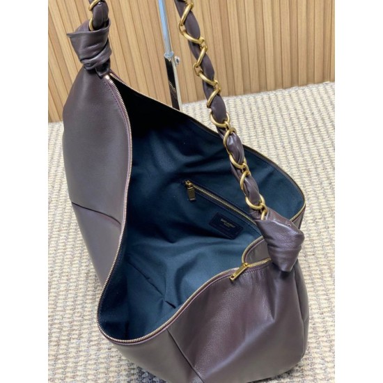Replica Borsa a tracolla hobo Amalia YSL Saint Laurent caffè Imitazioni Replica Borsa a tracolla hobo Amalia YSL Saint Laurent caffè