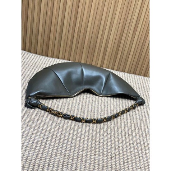 Replica Borsa a tracolla hobo Amalia YSL Saint Laurent cachi scuro