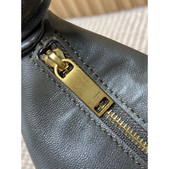Replica Borsa a tracolla hobo Amalia YSL Saint Laurent cachi scuro