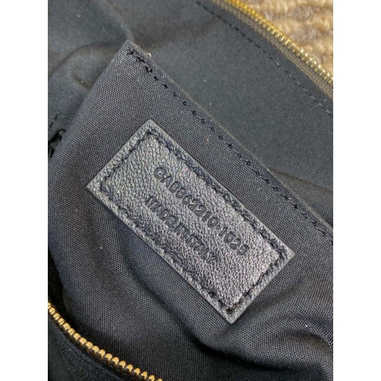 Replica Borsa a tracolla hobo Amalia YSL Saint Laurent cachi scuro