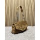 Replica Borsa a mano grande Calypso Envelope YSL Saint Laurent scamosciata marrone