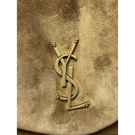 Replica Borsa a mano grande Calypso Envelope YSL Saint Laurent scamosciata marrone