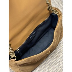Borsa a mano grande Calypso Envelope YSL Saint Laurent scamosciata marrone Borsa a mano grande Calypso Envelope YSL Saint Laurent scamosciata marrone