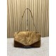 Replica Borsa a mano grande Calypso Envelope YSL Saint Laurent scamosciata marrone