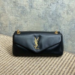 Replica Borsa Hobo Calypso piccola YSL Saint Laurent Nera