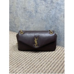 Borsa Hobo Calypso piccola YSL Saint Laurent Borgogna