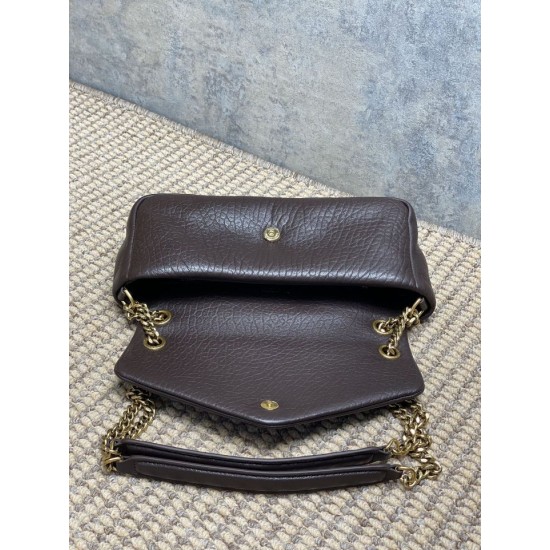 Replica Borsa Hobo Calypso piccola YSL Saint Laurent Borgogna Imitazioni Replica Borsa Hobo Calypso piccola YSL Saint Laurent Borgogna
