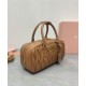 Replica Borsa Miu Miu Arcadie Matelasse Nappa Caffè