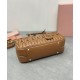 Replica Borsa Miu Miu Arcadie Matelasse Nappa Caffè