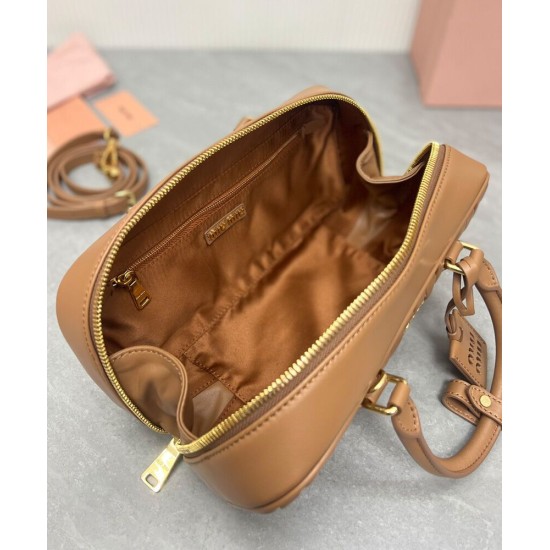 Replica Borsa Miu Miu Arcadie Matelasse Nappa Caffè