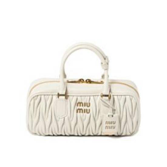 Replica Borsa Miu Miu Arcadie Matelasse Nappa Crema