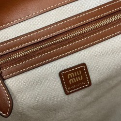 Replica Zaino in pelle Miumiu 5BZ042 Marrone