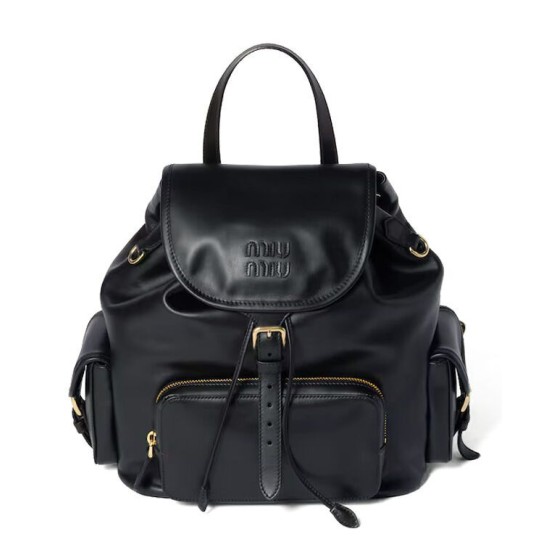 Replica Zaino in pelle Miumiu 5BZ042 Nero Imitazioni Replica Zaino in pelle Miumiu 5BZ042 Nero