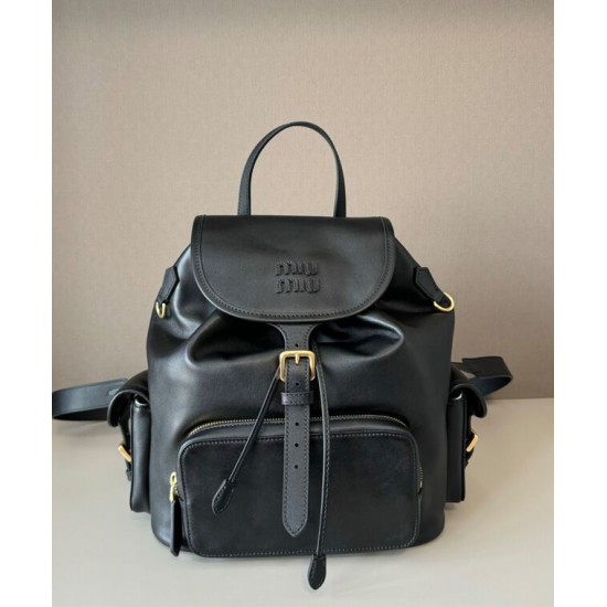 Replica Zaino in pelle Miumiu 5BZ042 Nero Imitazioni Replica Zaino in pelle Miumiu 5BZ042 Nero