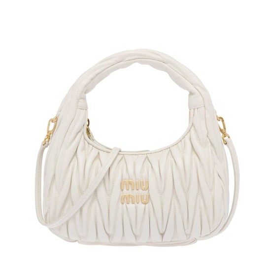 Replica Borsa hobo mini Miu Miu Wander Matelasse Bianco Imitazioni Replica Borsa hobo mini Miu Miu Wander Matelasse Bianco