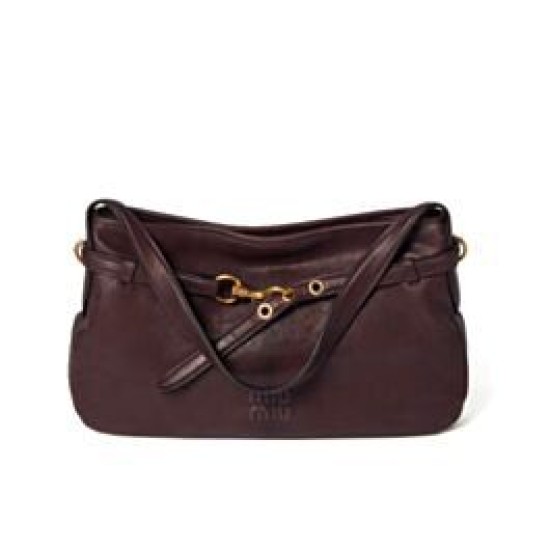 Replica Borsa a tracolla Miumiu Adventure Nappa 5BC181 Caffè Imitazioni Replica Borsa a tracolla Miumiu Adventure Nappa 5BC181 Caffè