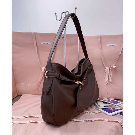 Replica Borsa a tracolla Miumiu Adventure Nappa 5BC181 Caffè Imitazioni Replica Borsa a tracolla Miumiu Adventure Nappa 5BC181 Caffè