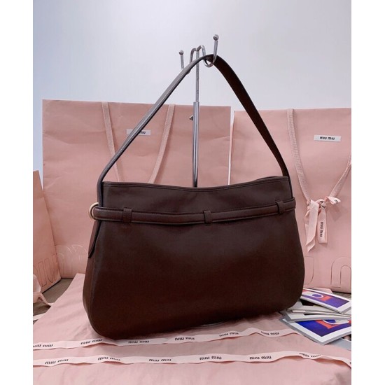 Replica Borsa a tracolla Miumiu Adventure Nappa 5BC181 Caffè Imitazioni Replica Borsa a tracolla Miumiu Adventure Nappa 5BC181 Caffè