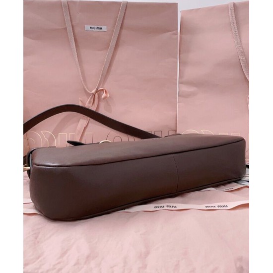 Replica Borsa a tracolla Miumiu Adventure Nappa 5BC181 Caffè Imitazioni Replica Borsa a tracolla Miumiu Adventure Nappa 5BC181 Caffè