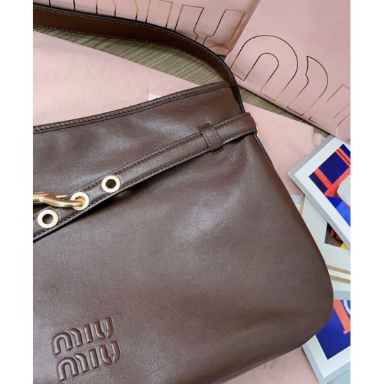 Replica Borsa a tracolla Miumiu Adventure Nappa 5BC181 Caffè Imitazioni Replica Borsa a tracolla Miumiu Adventure Nappa 5BC181 Caffè