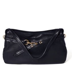 Replica Borsa a tracolla Miumiu Adventure Nappa 5BC181 Nero