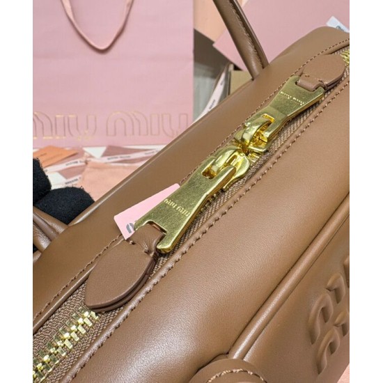 Replica Borsa tote Miumiu Beau 5BB173 Caffè Imitazioni Replica Borsa tote Miumiu Beau 5BB173 Caffè