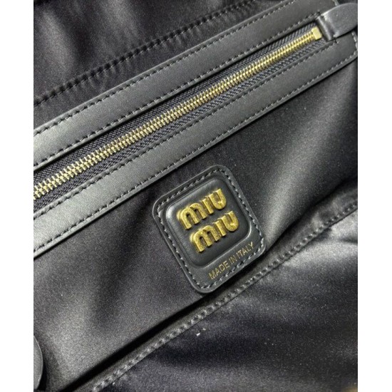 Replica Borsa tote Miumiu Beau 5BB173 Nero Imitazioni Replica Borsa tote Miumiu Beau 5BB173 Nero