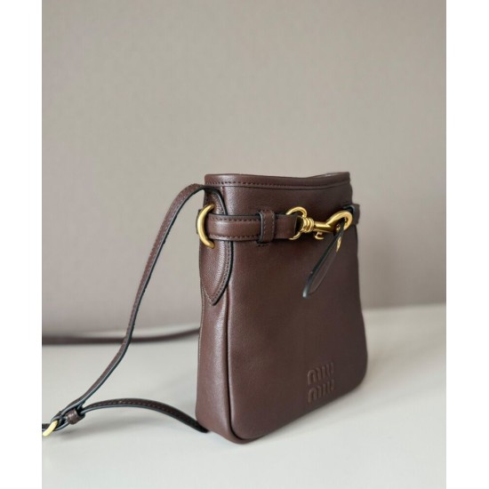 Replica Pochette Miu Miu 5NR461 Caffè Imitazioni Replica Pochette Miu Miu 5NR461 Caffè