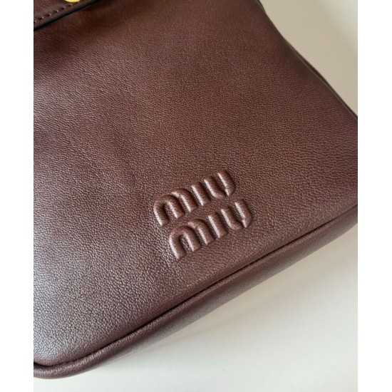 Replica Pochette Miu Miu 5NR461 Caffè Imitazioni Replica Pochette Miu Miu 5NR461 Caffè