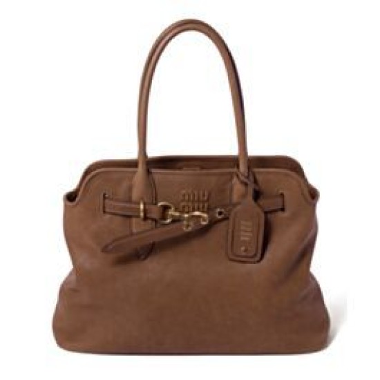 Replica Borsa tote Miu Miu Adventure nappa 5BG291 Caffè Imitazioni Replica Borsa tote Miu Miu Adventure nappa 5BG291 Caffè