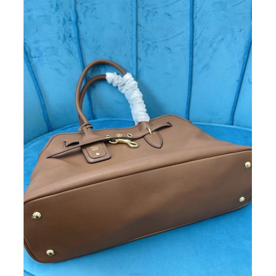 Replica Borsa tote Miu Miu Adventure nappa 5BG291 Caffè Imitazioni Replica Borsa tote Miu Miu Adventure nappa 5BG291 Caffè