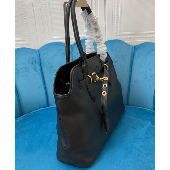 Replica Borsa tote Miu Miu Adventure nappa 5BG291 Nero Imitazioni Replica Borsa tote Miu Miu Adventure nappa 5BG291 Nero