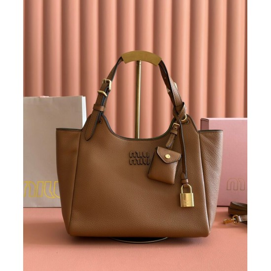 Replica Borse Firmate a mano Miu Miu Hobo tote 5BA304 Marrone Imitazioni Replica Borse Firmate a mano Miu Miu Hobo tote 5BA304 Marrone