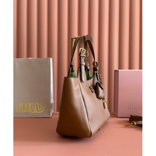 Replica Borse Firmate a mano Miu Miu Hobo tote 5BA304 Marrone Imitazioni Replica Borse Firmate a mano Miu Miu Hobo tote 5BA304 Marrone