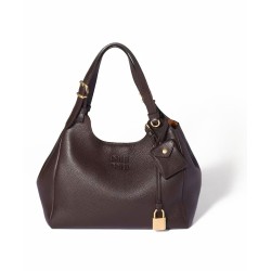 Borse a mano Miu Miu Hobo tote 5BA304 Caffè