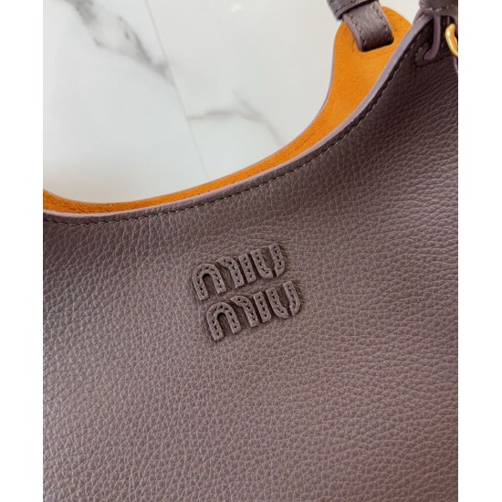 Replica Borse a mano Miu Miu Hobo tote 5BA304 Caffè Imitazioni Replica Borse a mano Miu Miu Hobo tote 5BA304 Caffè