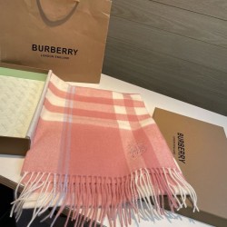 Dettagli perfetti Sciarpa Burberry Check Classical cashmere 30 x 200 Rosa