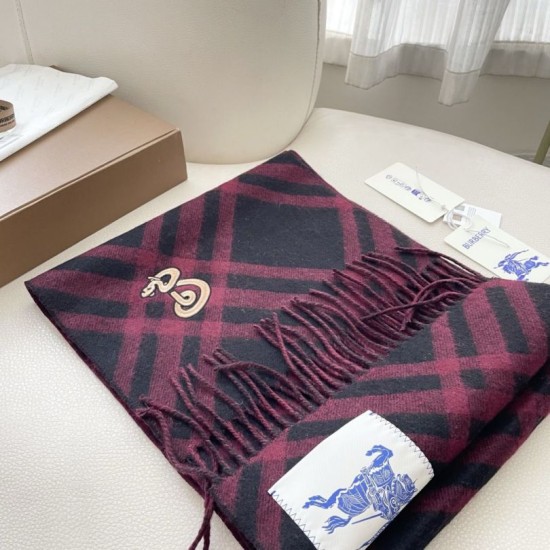 Replica falso Sciarpa in cashmere con motivo check Burberry e orlo con nappe nero/rosso 30 x 168 Imitazioni Replica falso Sciarpa in cashmere con motivo check Burberry e orlo con nappe nero/rosso 30 x 168