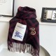 Replica falso Sciarpa in cashmere con motivo check Burberry e orlo con nappe nero/rosso 30 x 168 Imitazioni Replica falso Sciarpa in cashmere con motivo check Burberry e orlo con nappe nero/rosso 30 x 168