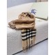 Replica Dettagli perfetti Sciarpa reversibile Burberry cashmere con motivo check e scudo B beige archivio 30 x 168