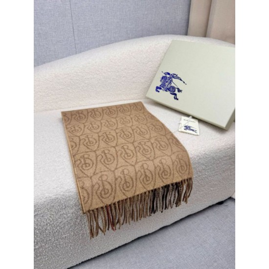 Replica Dettagli perfetti Sciarpa reversibile Burberry cashmere con motivo check e scudo B beige archivio 30 x 168