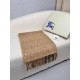 Replica Dettagli perfetti Sciarpa reversibile Burberry cashmere con motivo check e scudo B beige archivio 30 x 168