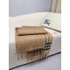 Replica Dettagli perfetti Sciarpa reversibile Burberry cashmere con motivo check e scudo B beige archivio 30 x 168