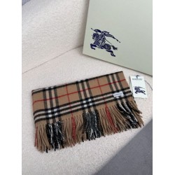 Sciarpa classica cashmere a quadri Burberry marrone 30 x 155