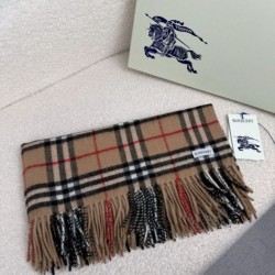 Replica Borsa falso Sciarpa classica cashmere a quadri Burberry marrone 30 x 155