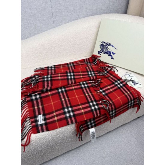 Replica Sciarpa classica cashmere a quadri Burberry rossa 30 x 155 Imitazioni Replica Sciarpa classica cashmere a quadri Burberry rossa 30 x 155