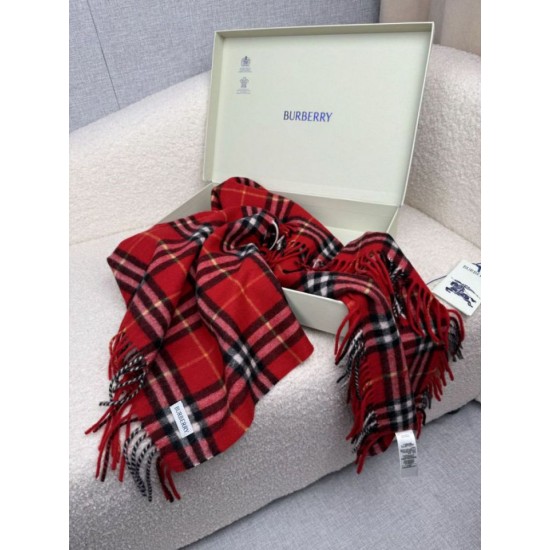 Replica Sciarpa classica cashmere a quadri Burberry rossa 30 x 155 Imitazioni Replica Sciarpa classica cashmere a quadri Burberry rossa 30 x 155