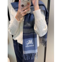 Sciarpa Burberry Check Classical cashmere 30 x 180 Blu
